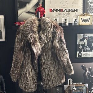 Vintage Saga  Silver Fox Coat